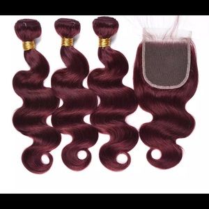 Lace wig Body Wave 99J Red